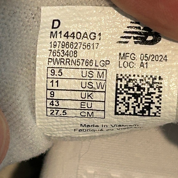 New Balance Fresh Foam X 1440  White Kelly Green Men Running M1440AG1 SZ 9.5 - Picture 9 of 10